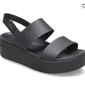 CROCS Black Open-Toe Platform Sandals